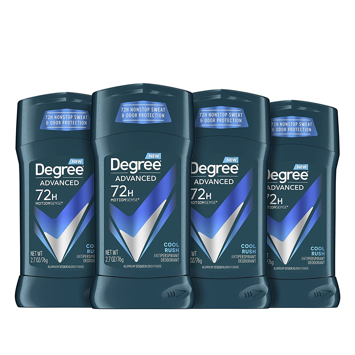 Men Advanced Protection Antiperspirant Deodorant Cool Rush 4 Count 72-Hour Sweat