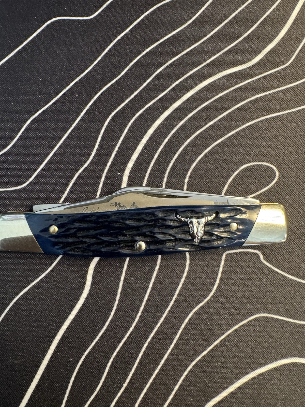 Cattle Rustler Hen and Rooster Knife Model 343s-PD/Cr Solingen Made Bone Handles