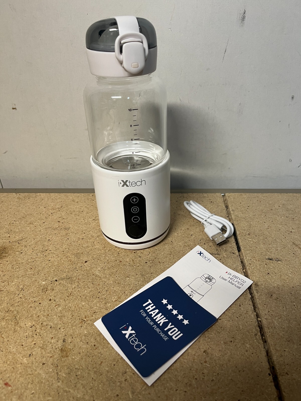 IXTECH Smart Portable Water Warmer for Baby Formula Milk Warmer Travel 10 Oz C08