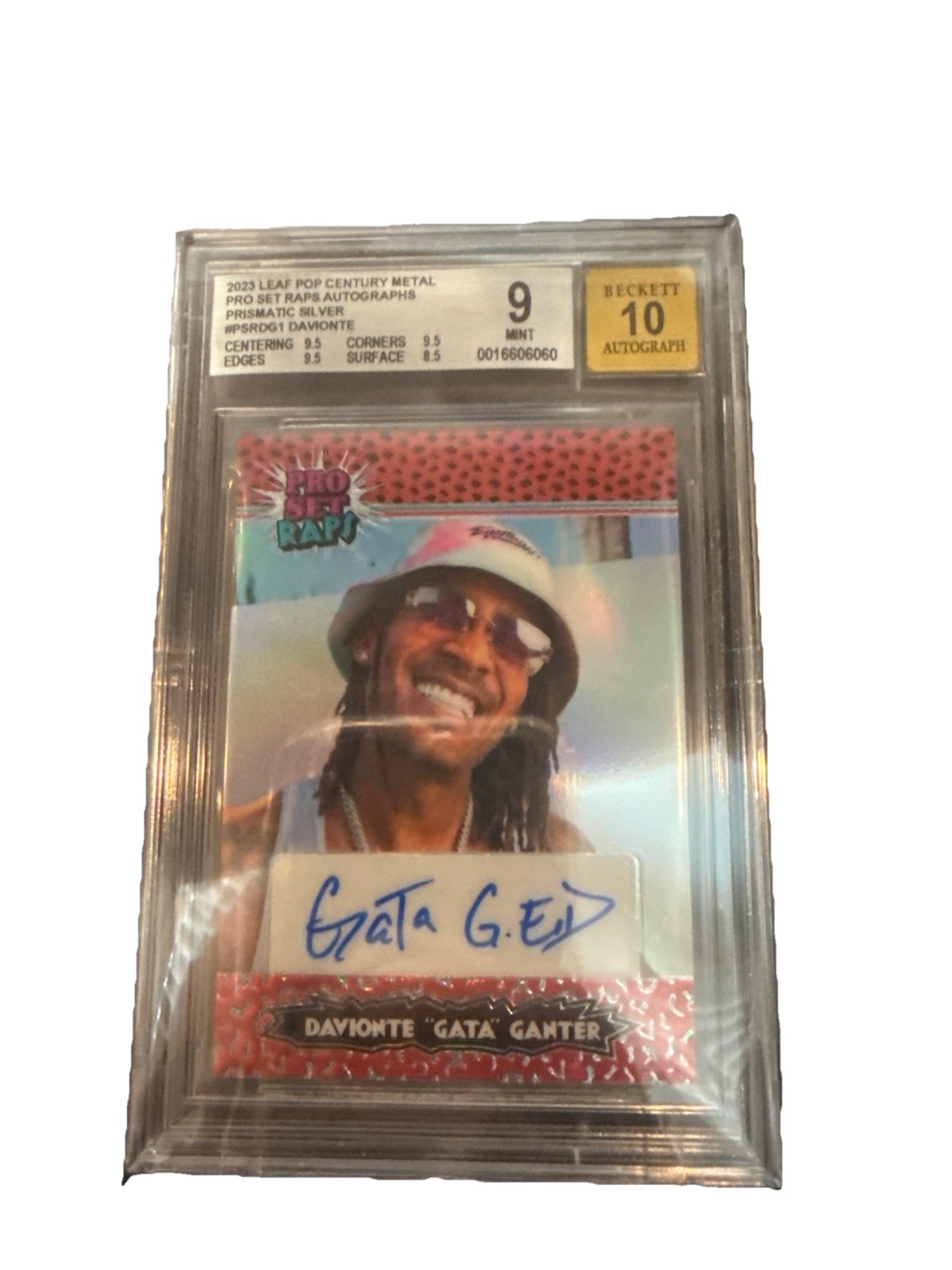 2023 Leaf Pro Set Raps Davionte Gata Ganter Lil Dicky Dave Auto Signed BGS 9 /86