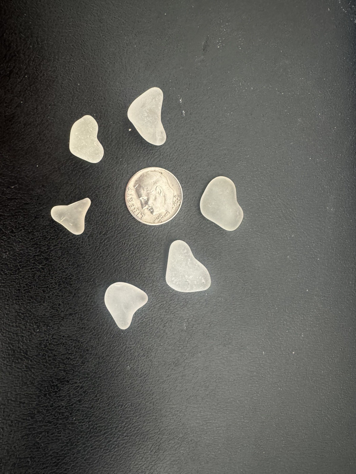 Kauai Beach- 5 heartshaped Sea Glass