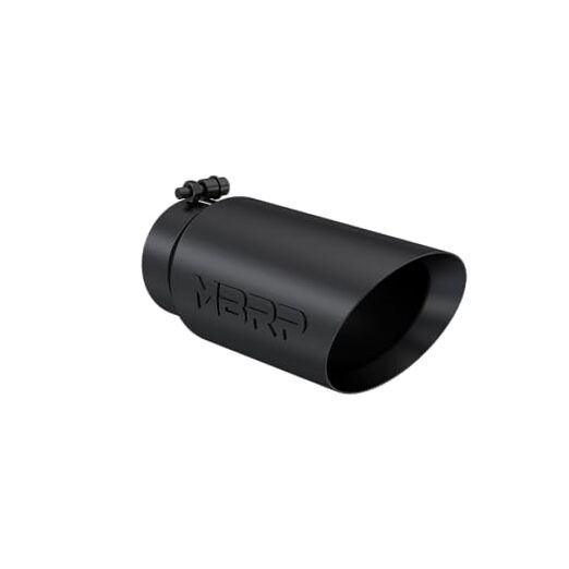  T5053BLK 5" O.D. Dual Wall Angled Exhaust Tip (Black Coated) 