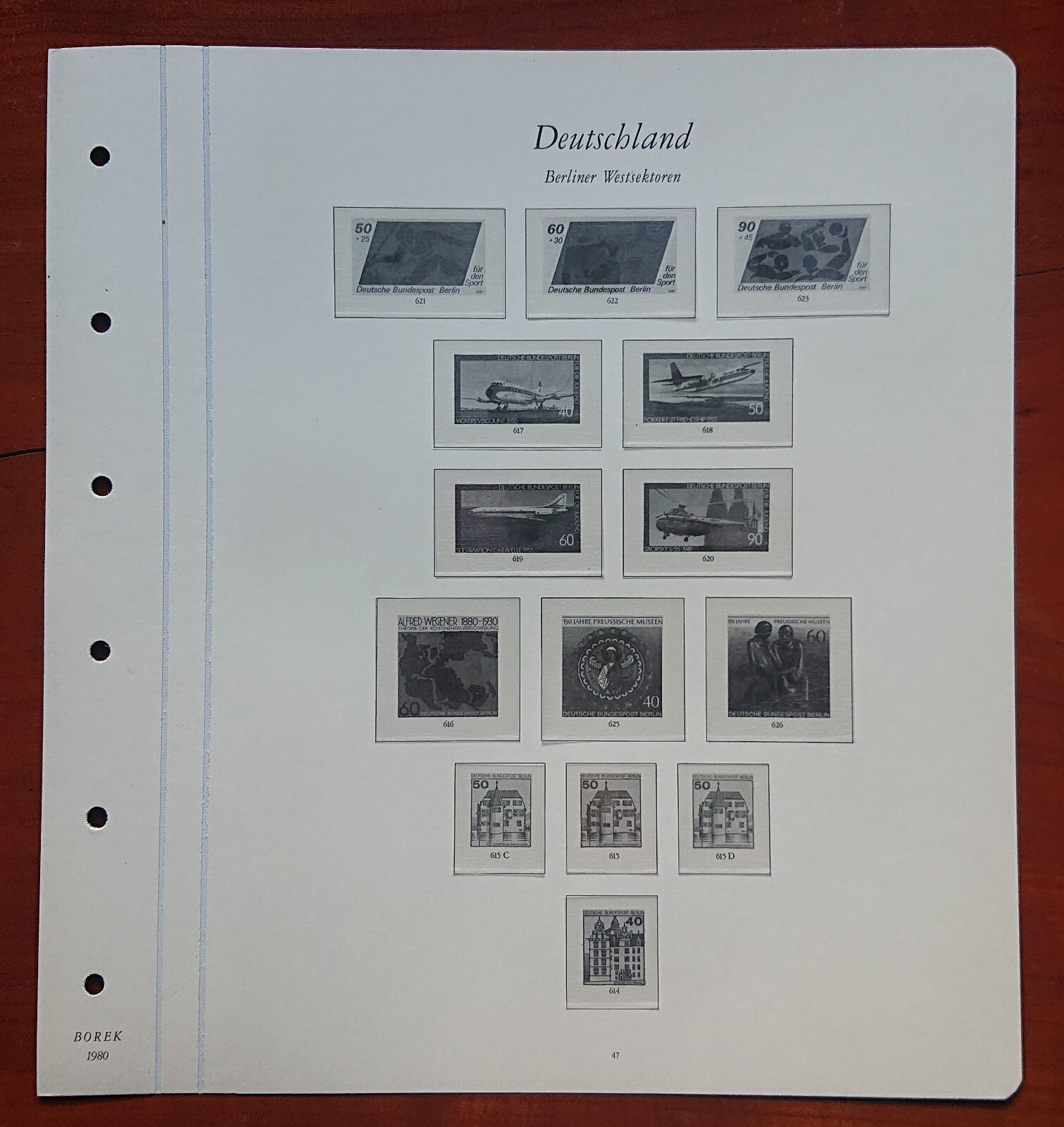 Vordruckblatt Federal Republic Germany Borek 1980 S.S.47 Aircraft Architecture