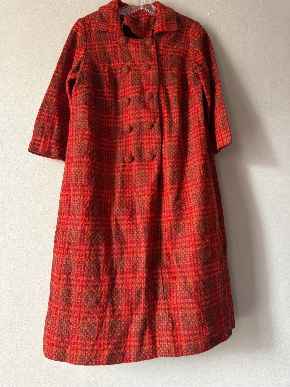 Vintage Tweed Red Sweater Dress Women’s M