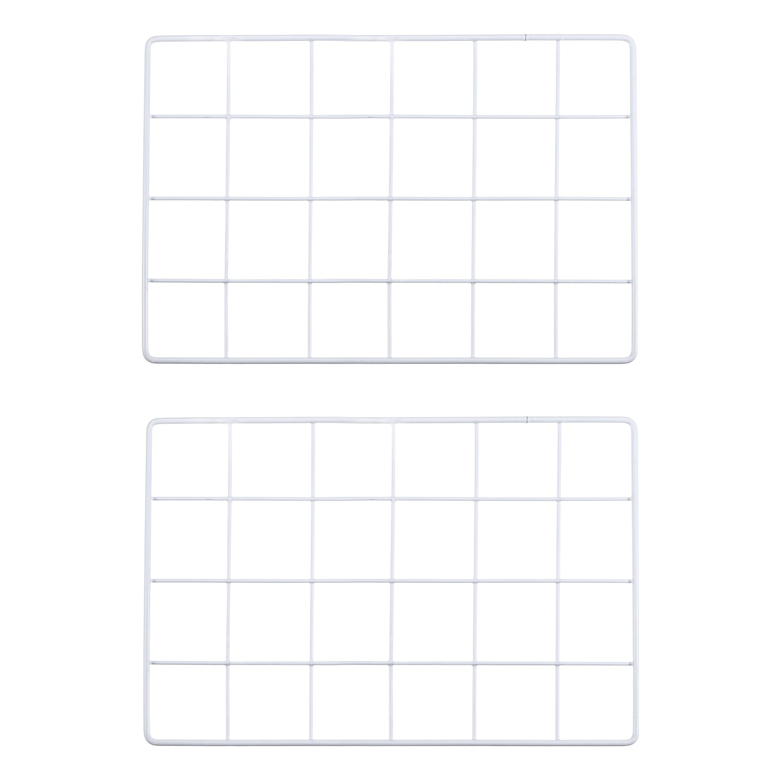 12x8" Wire Grid Panel, 2 Pcs Iron Decorative Wall Grid, White