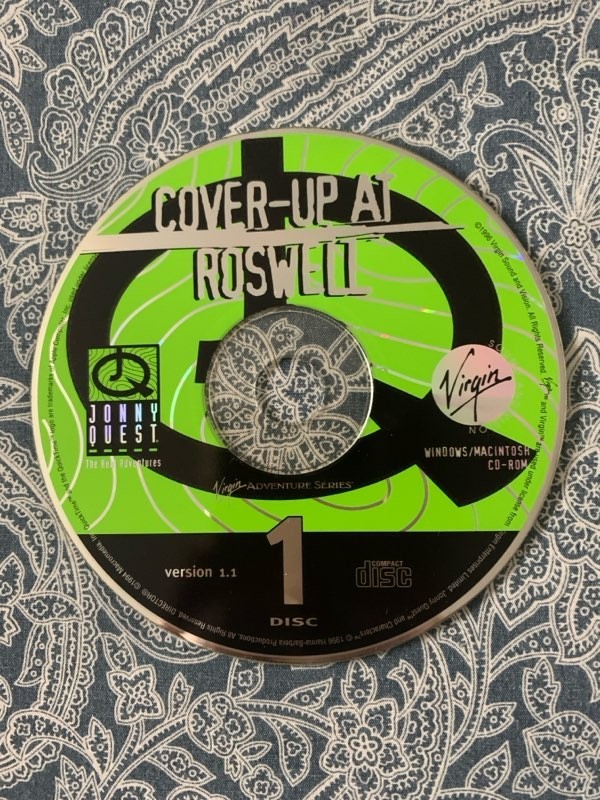 I: Jonny Quest: Cover-Up At Roswell D1  Virgin Sound and Vision Not Used CD-Rom