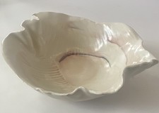 Studio Pottery ~ Handpainted ~ Oyster in the Half Shell Bowl ~ Signed ~ OOAK