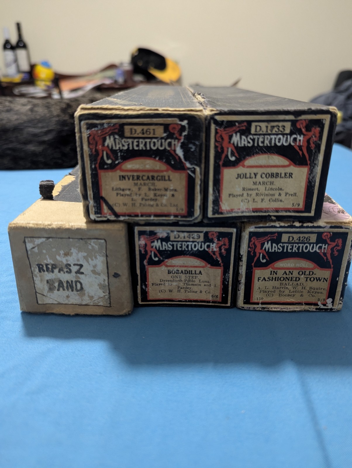 Vintage pianola rolls set of x5 lot 5