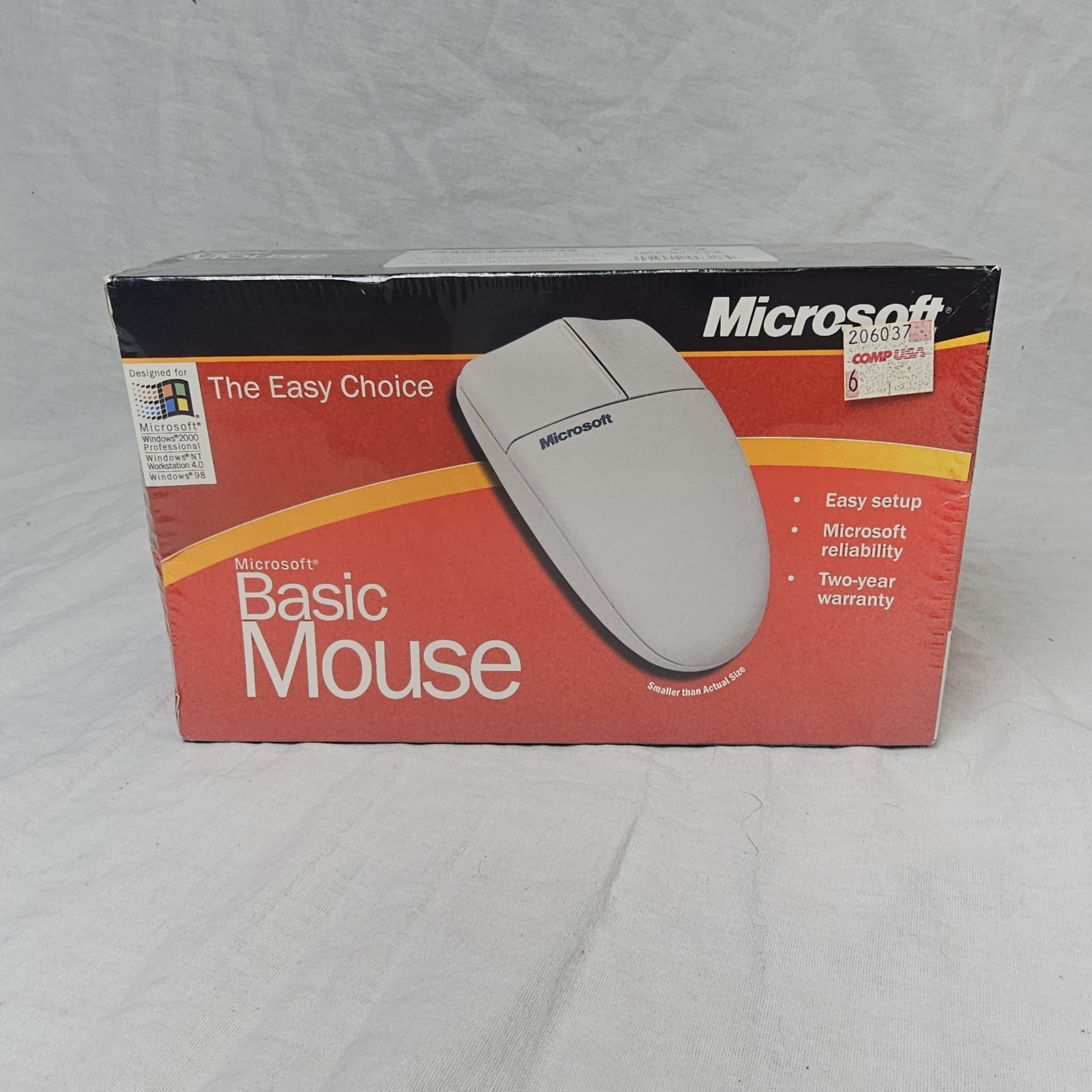 Vintage MICROSOFT Basic Mouse 1.0 PS/2 Windows 98 2000 Computer Wired NEW SEALED