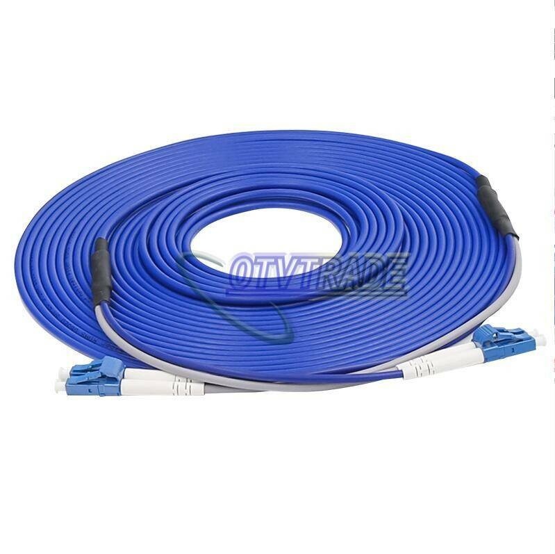 Armored Cable Fiber Optic Patch Cord LC-LC UPC SM 9/125 Duplex Fiber Cable 30M *