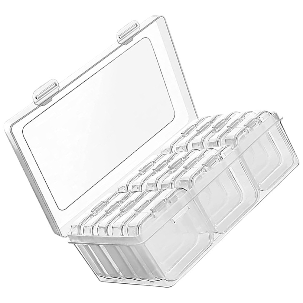  Plastic Divided Boxes Storage Case with Dividers Jewelry Holder Small