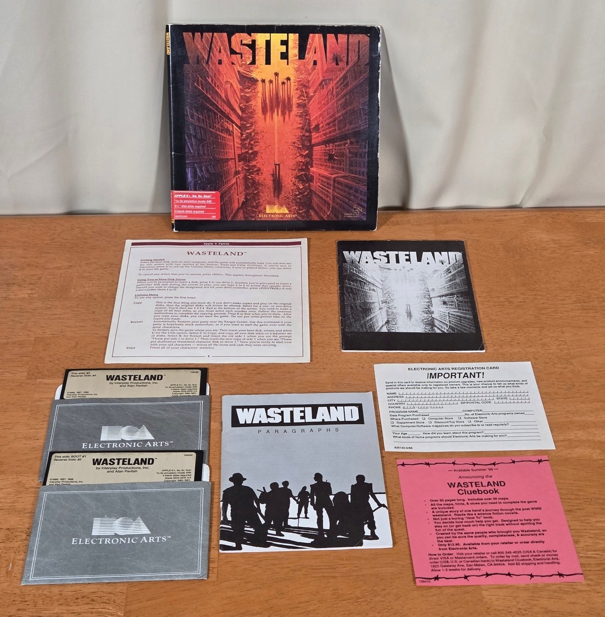 Wasteland Post Nuclear America Electronic Arts Apple II IIe PC Game Complete CIB