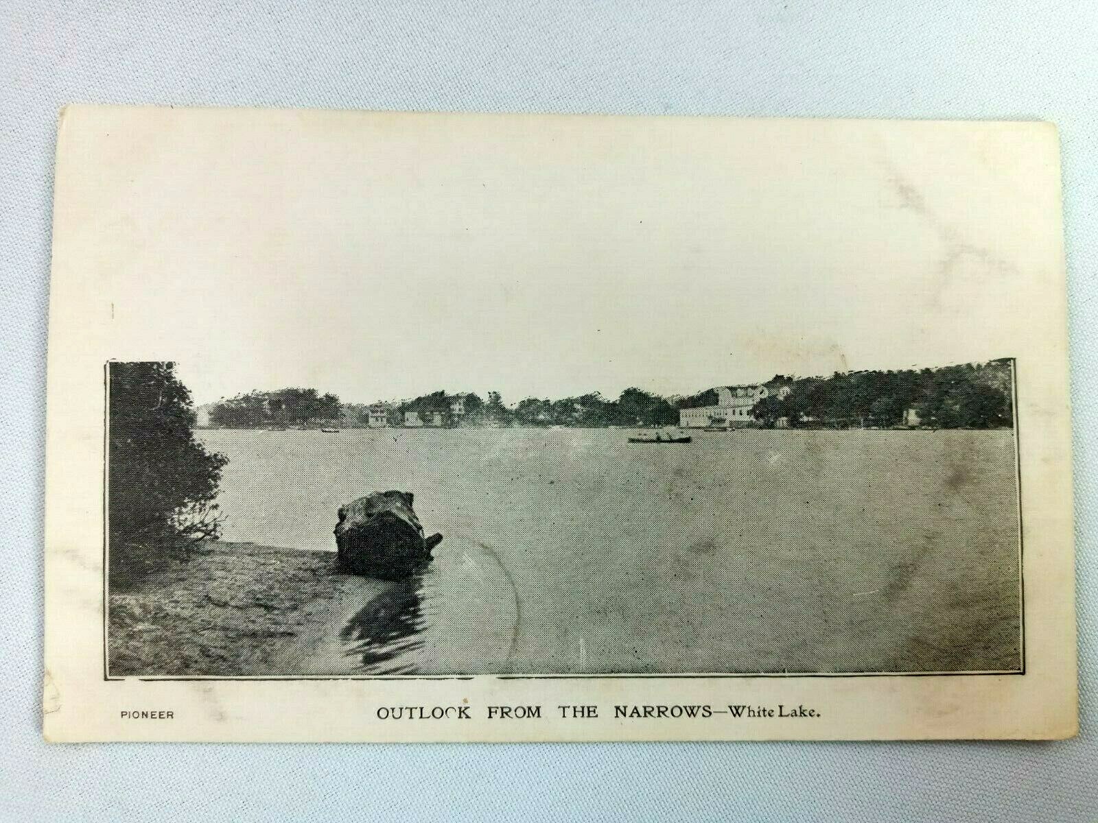 Vintage Postcard Outlook from the Narrows White Lake NY New York