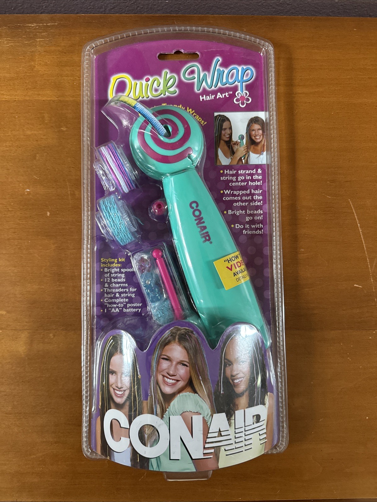 NEW 2003 Conair QWCS(A)-320A Quick Wrap Hair Art Sealed Original Packaging Y2K