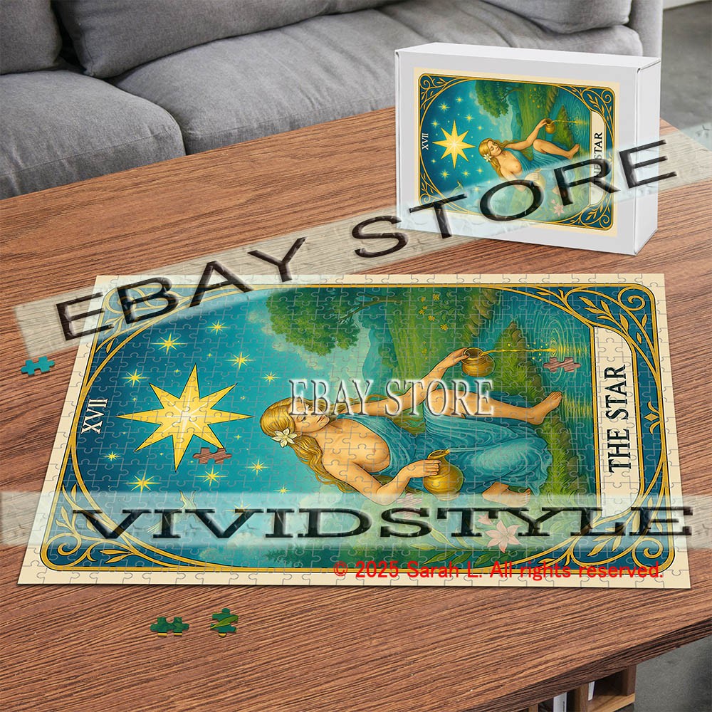 The Star Tarot Card aesthetic magical occult 500pc jigsaw puzzle 15X20.5 in