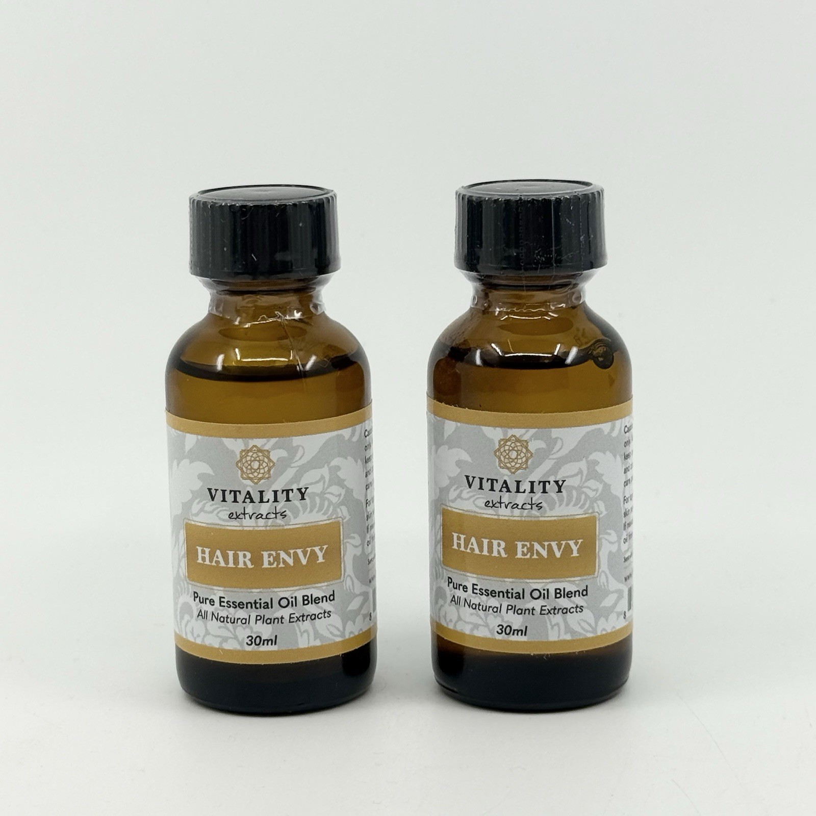 2 PACK VITALITY EXTRACTS HAIR ENVY Pure Essential Oil Blend 2 30ml Droppers NEW