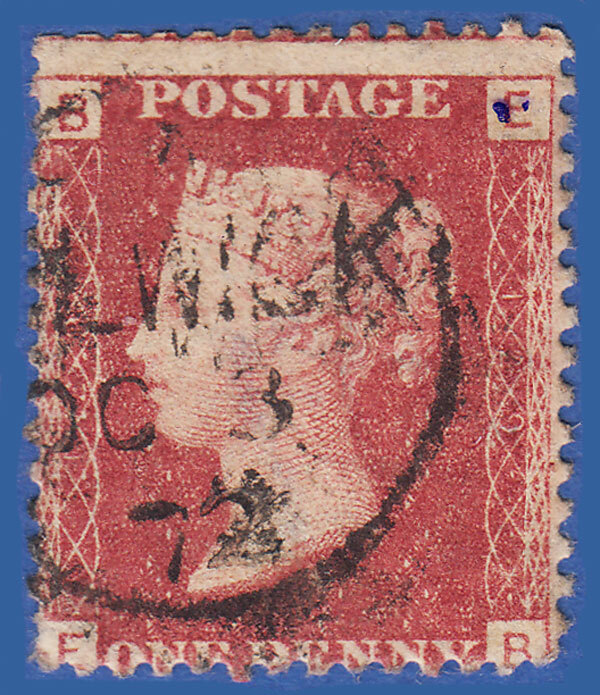 GB SG43/44 QV 1864 1d RED PLATE 129 EB GU + CDS