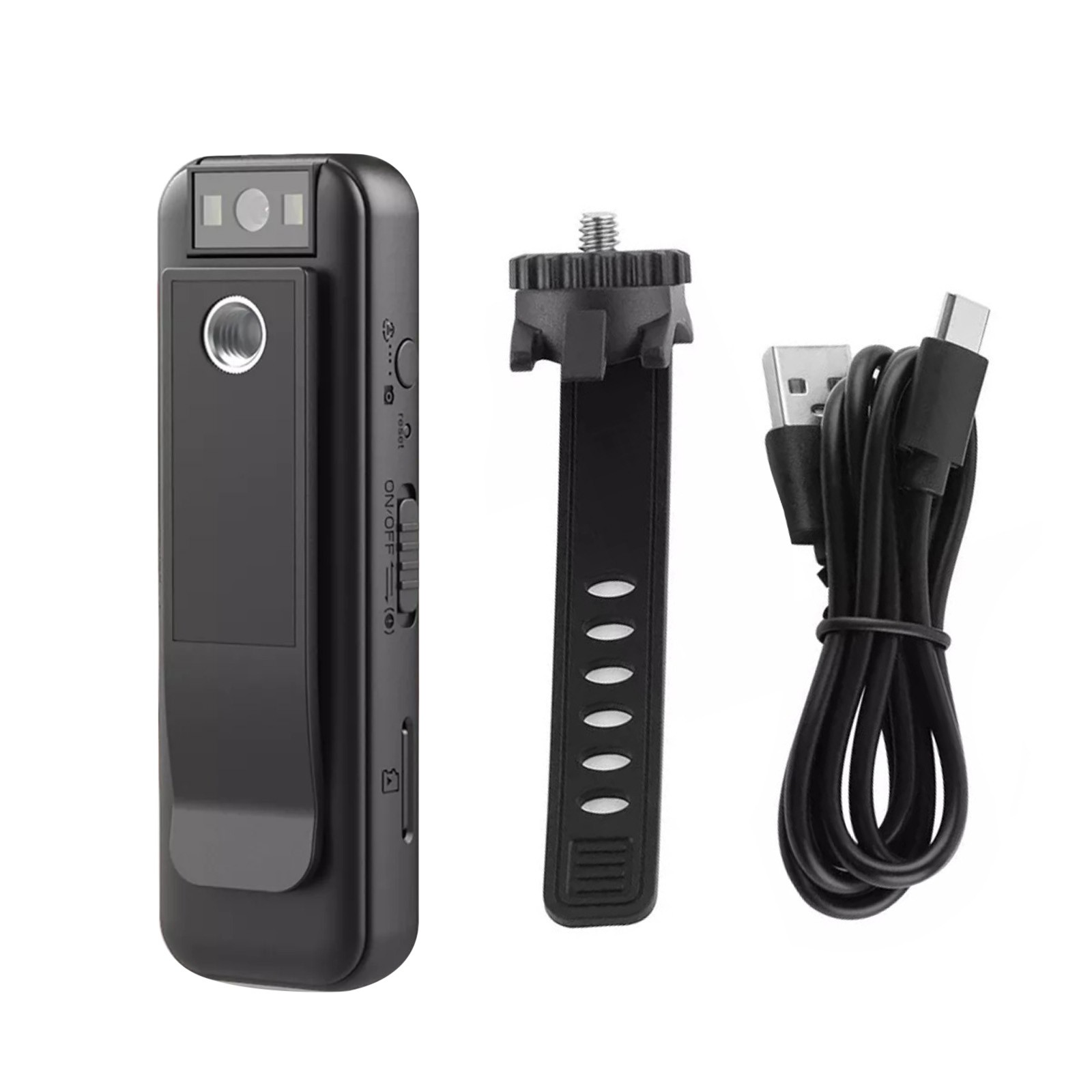 1* 1080P HD Mini Camera W/0.9" LCD Screen & 180°Rotatable Lens 3-4H Duration