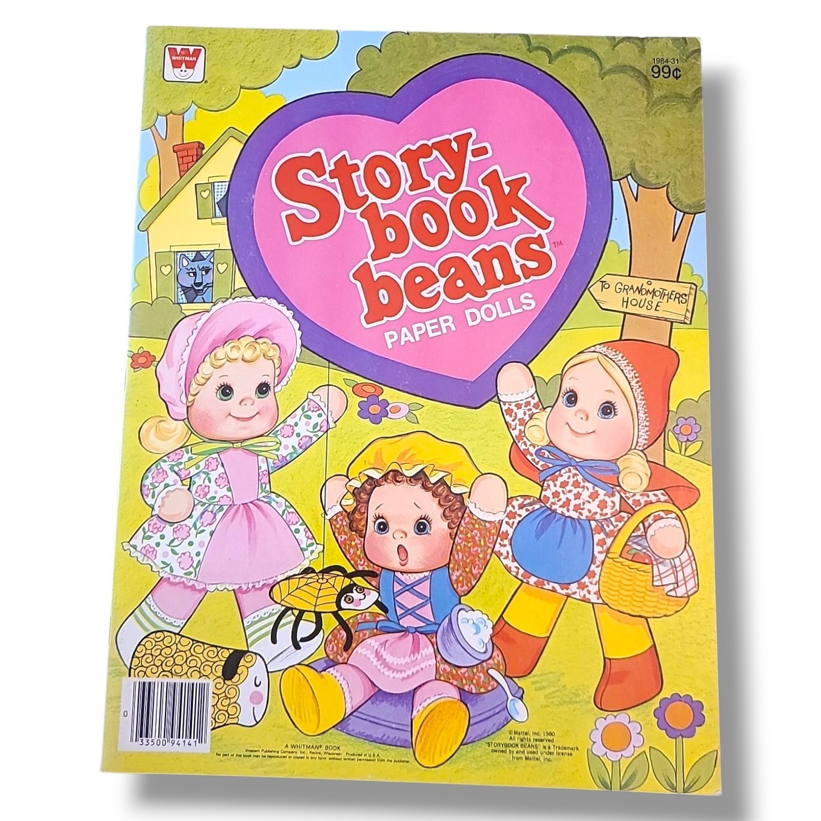 Storybook Beans Paper Dolls Whitman 1984 Uncut Vintage Mattel baby beans