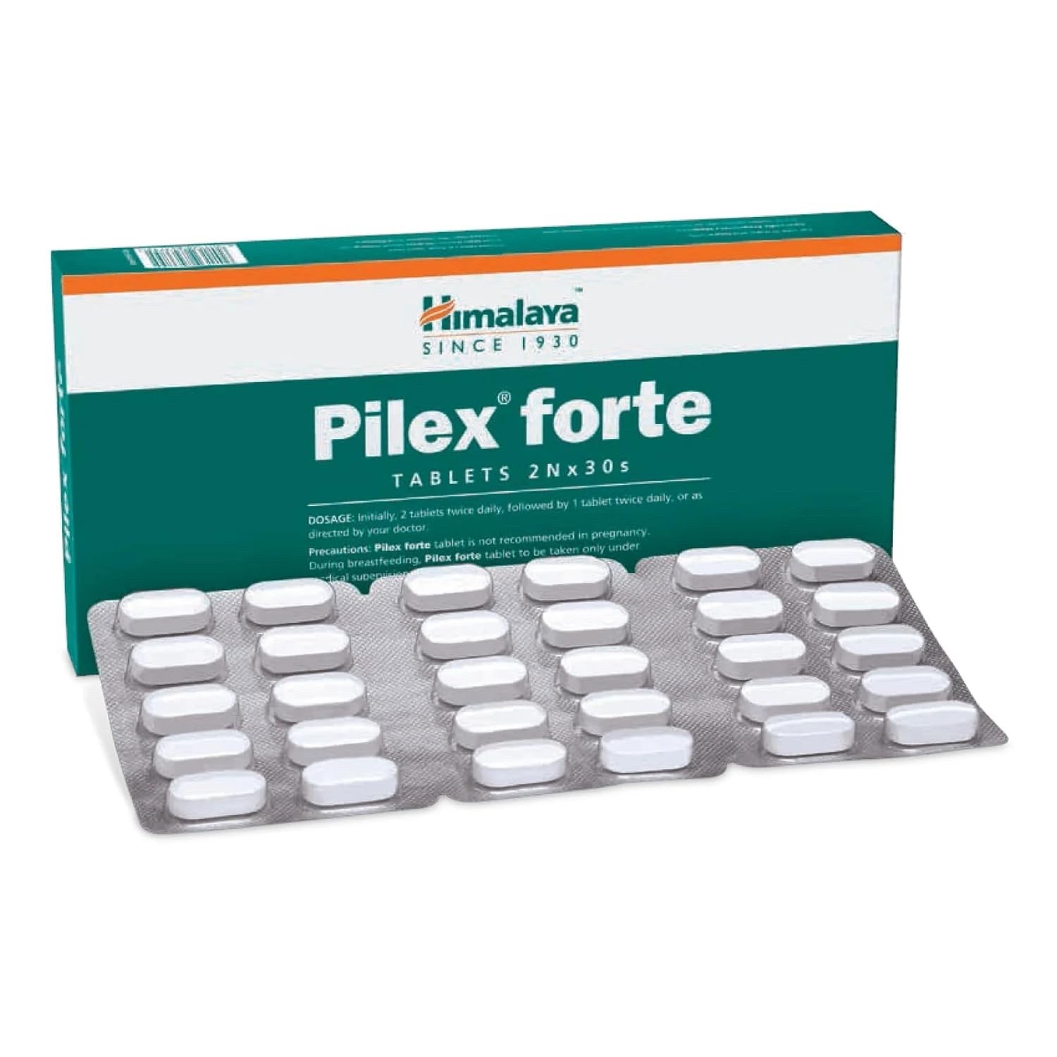 2 X Himalaya Pilex Forte - 30 Tablets