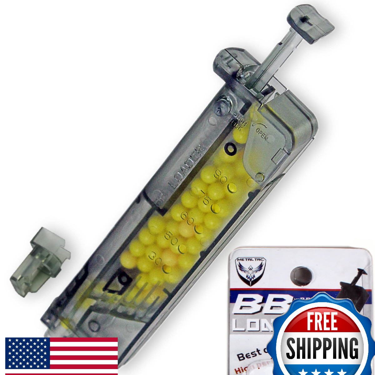 MetalTac Airsoft Speed Loader 100 BB Capacity Pistol Rifle Mag Universal