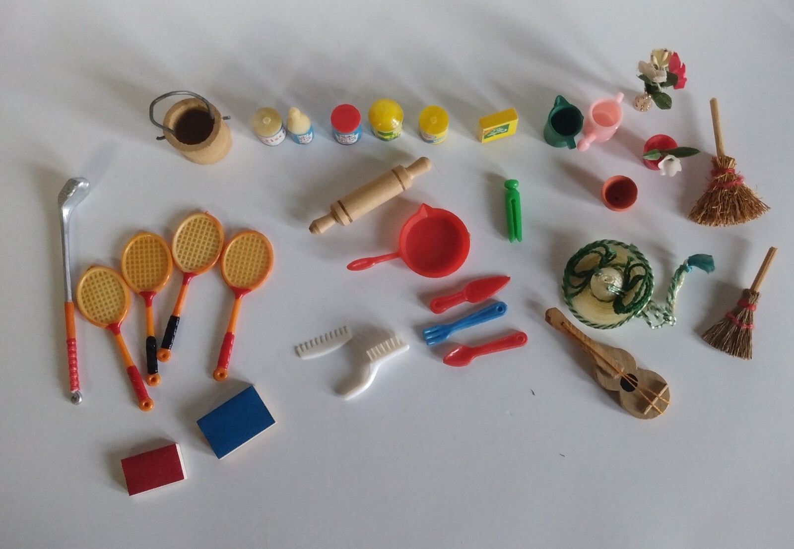 Lot Of 25+ Miniature Doll House/ Craft Items See Description