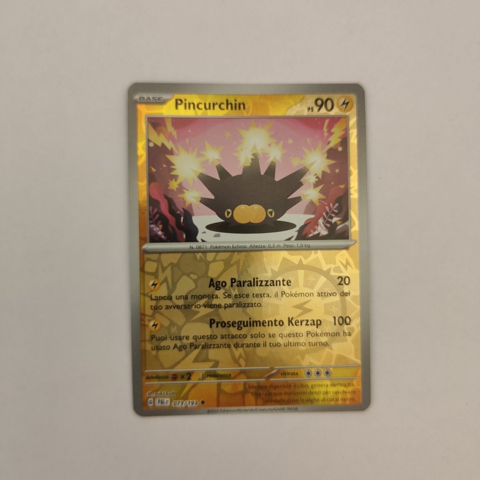 Pokemon Card Pincurchin Reverse Holo (IT) | 073-193 Evolutions In Paldea
