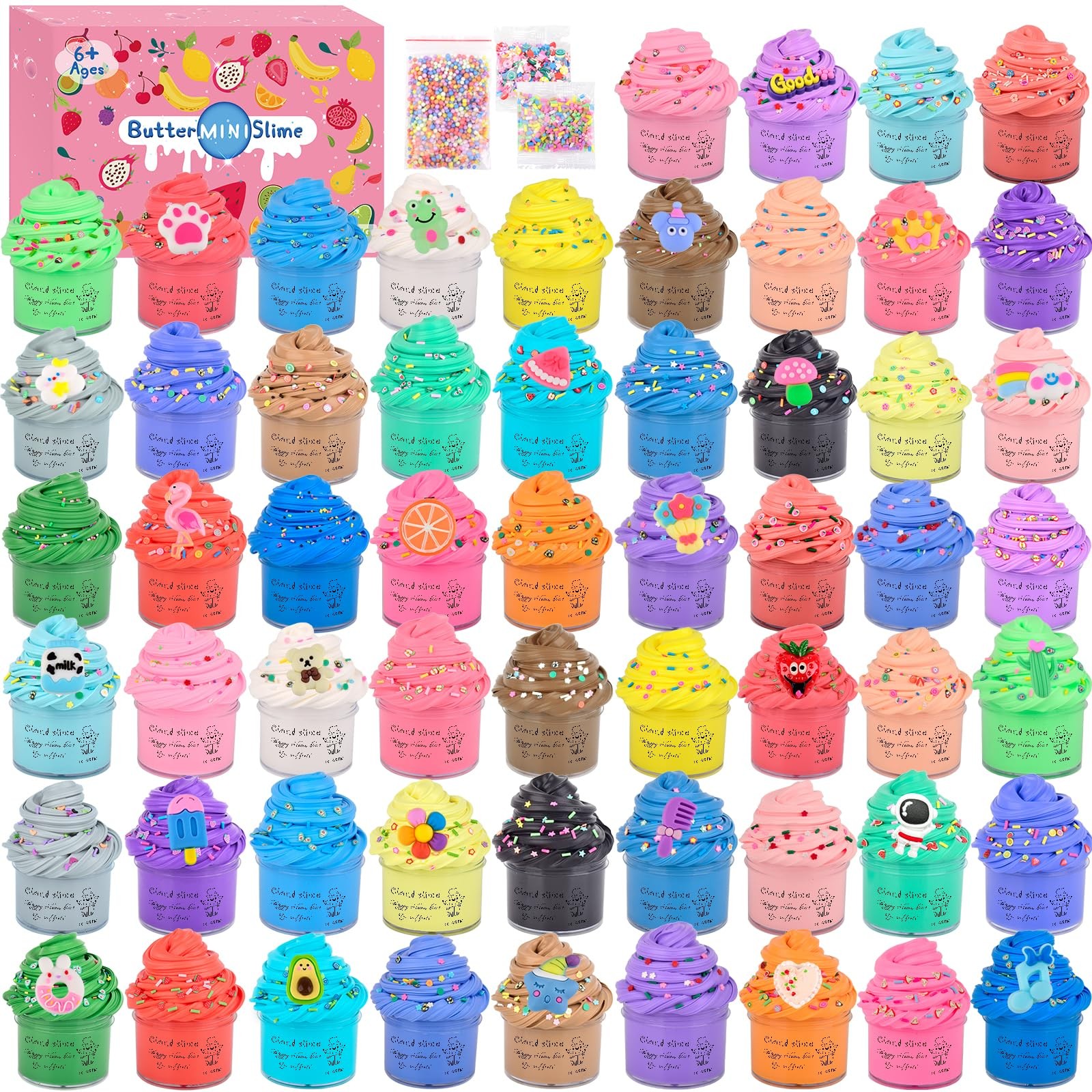 58 Pack Mini Easter Slimes kit, Butter Slime Party Favors, Slime Bulk for Cla...