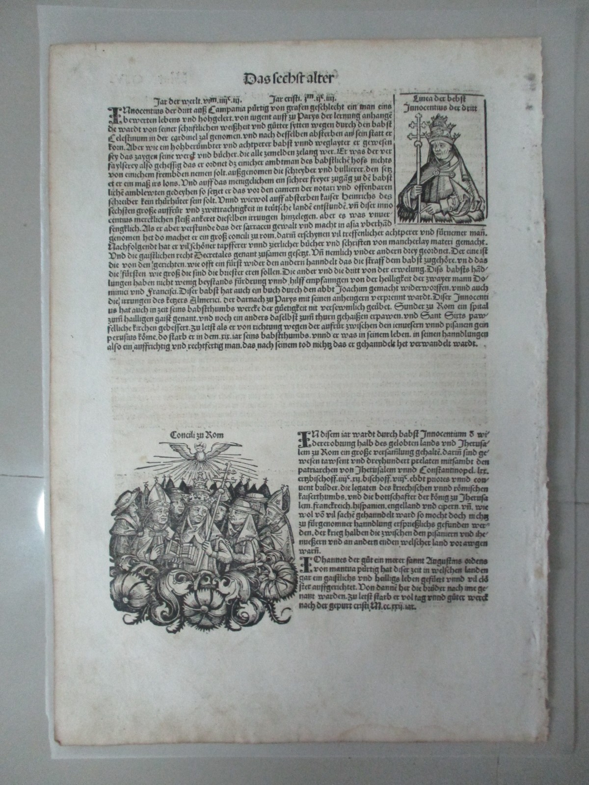 1493 Incunabula by Hartmann Schedel, original, sheet 205
