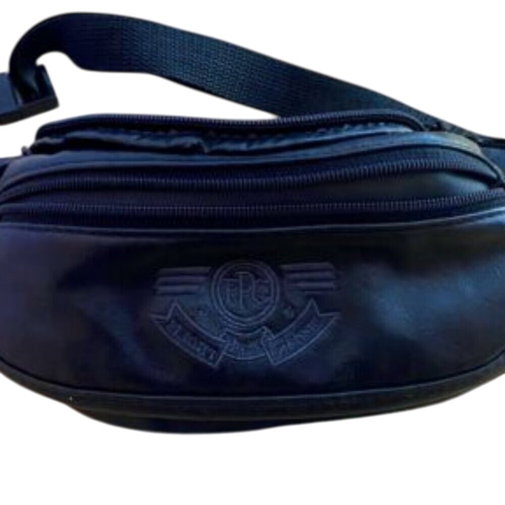 Vintage  Leather Fanny Pack Black with Adjustable Strap Unisex