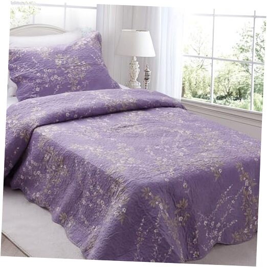  Twin Quilt Set Lightweight Bedspread Coverlet,Reversible Quilt Bedding Set,3 