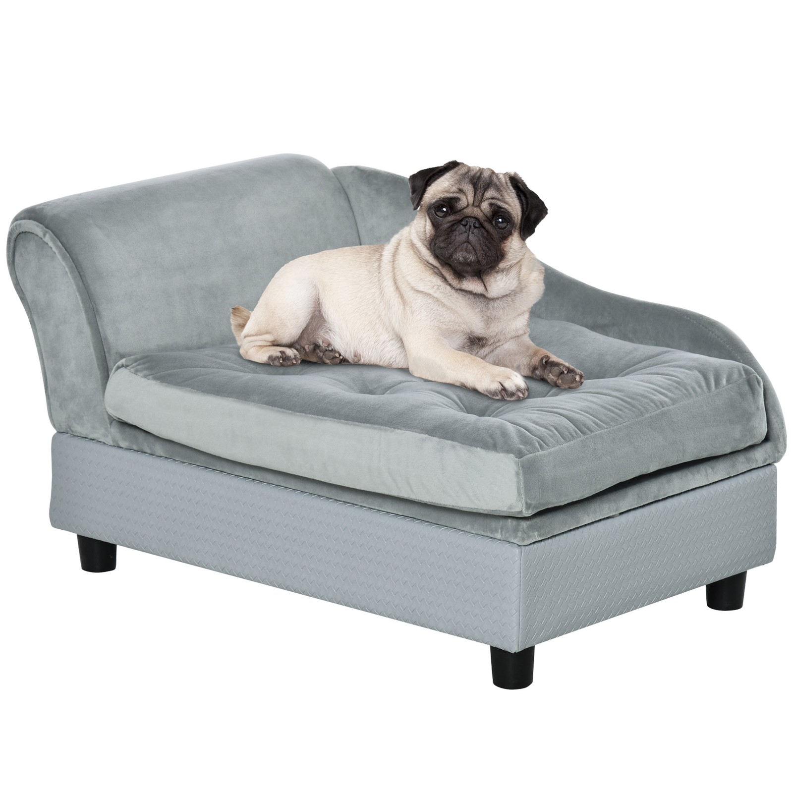 Small Dog Couch Bed with Hidden Storage – Luxury Pet Sofa for Puppies & Cats