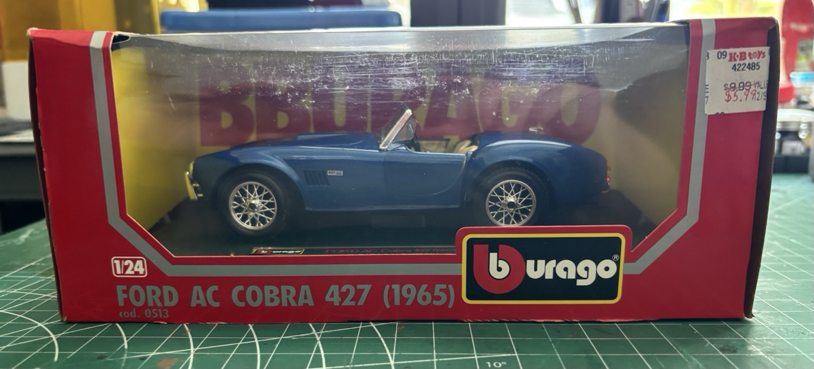 NEW IN BOX Diecast 1:24 Scale Bburago BLUE 1965 FORD AC COBRA 427 #0513