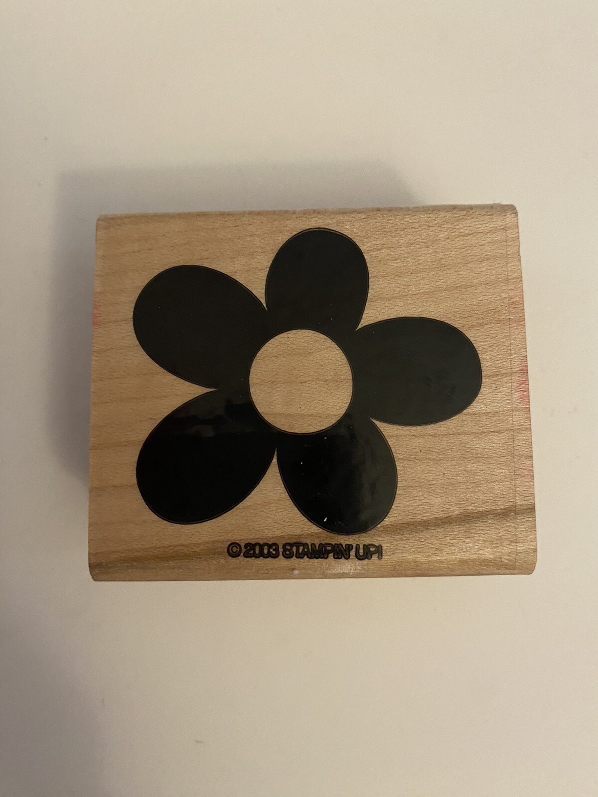 Stampin Up! 2003 Flower Wood Mounted Rubber Stamp EUC RS27