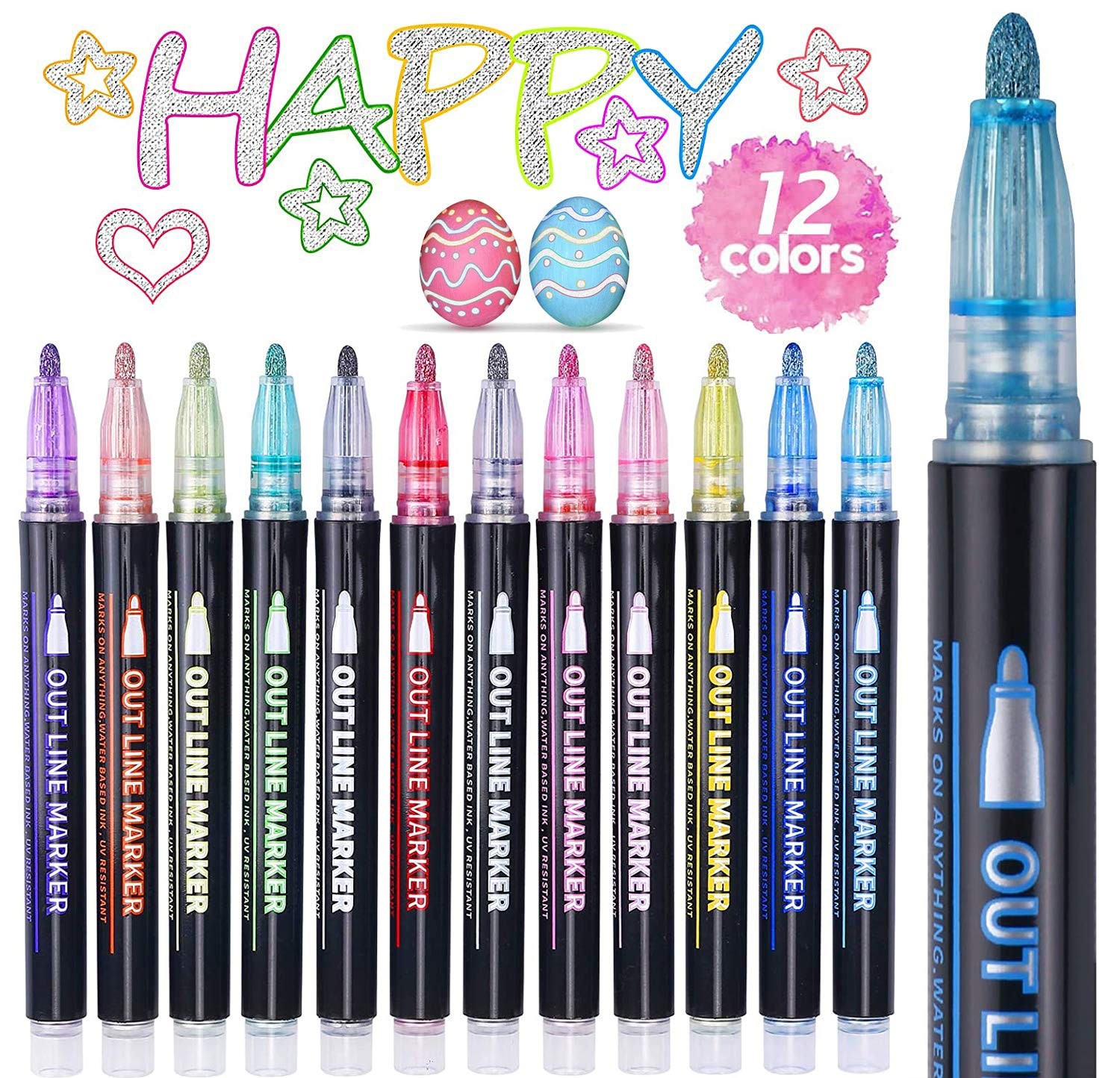 Yangmei Easter Basket Stuffers for Teens, Art Supplies Glitter Multicolor 