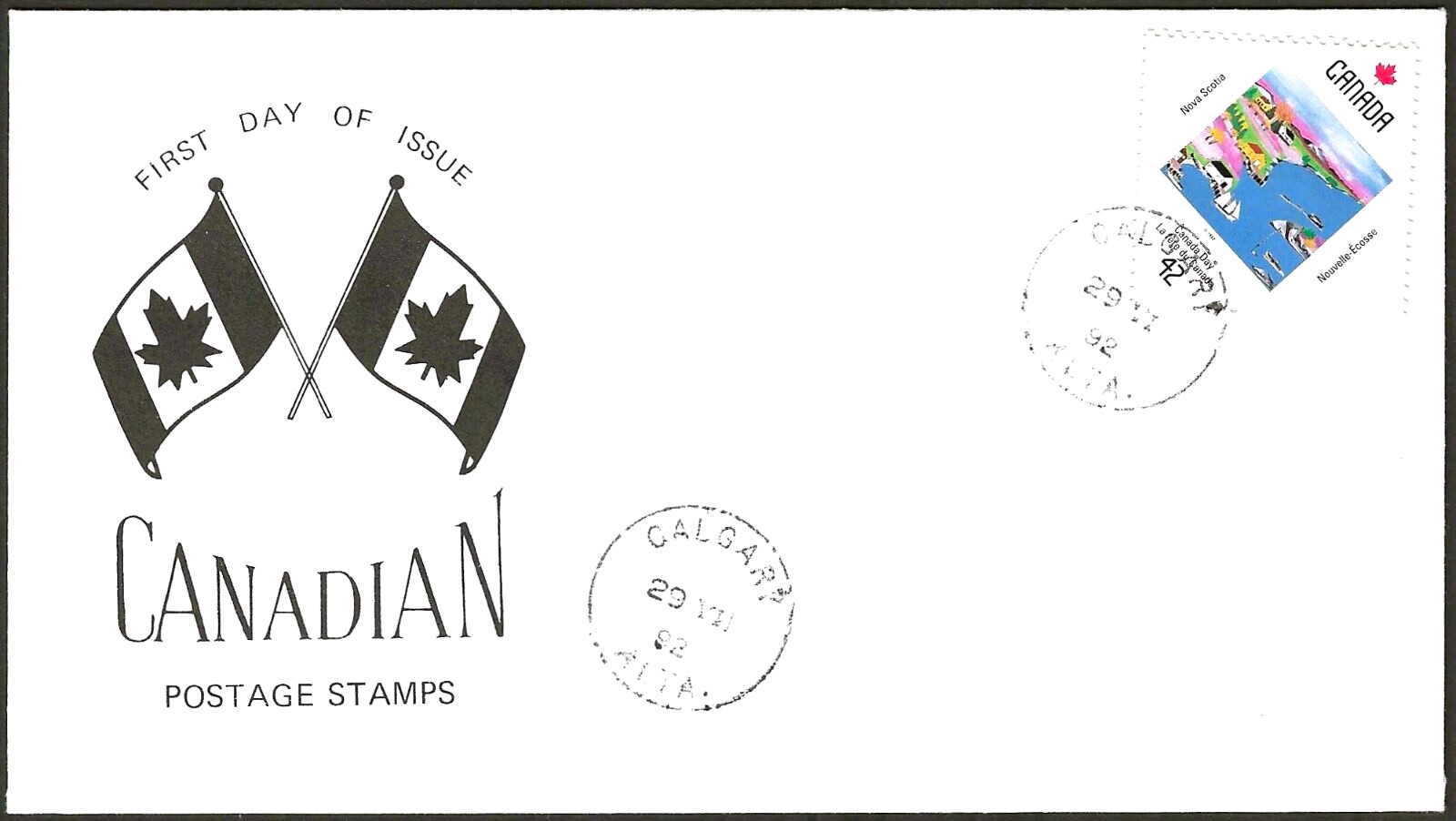 🍁Canada  #1420     "NOVA SCOTIA"    Brand New  1992  Special Event Cachet