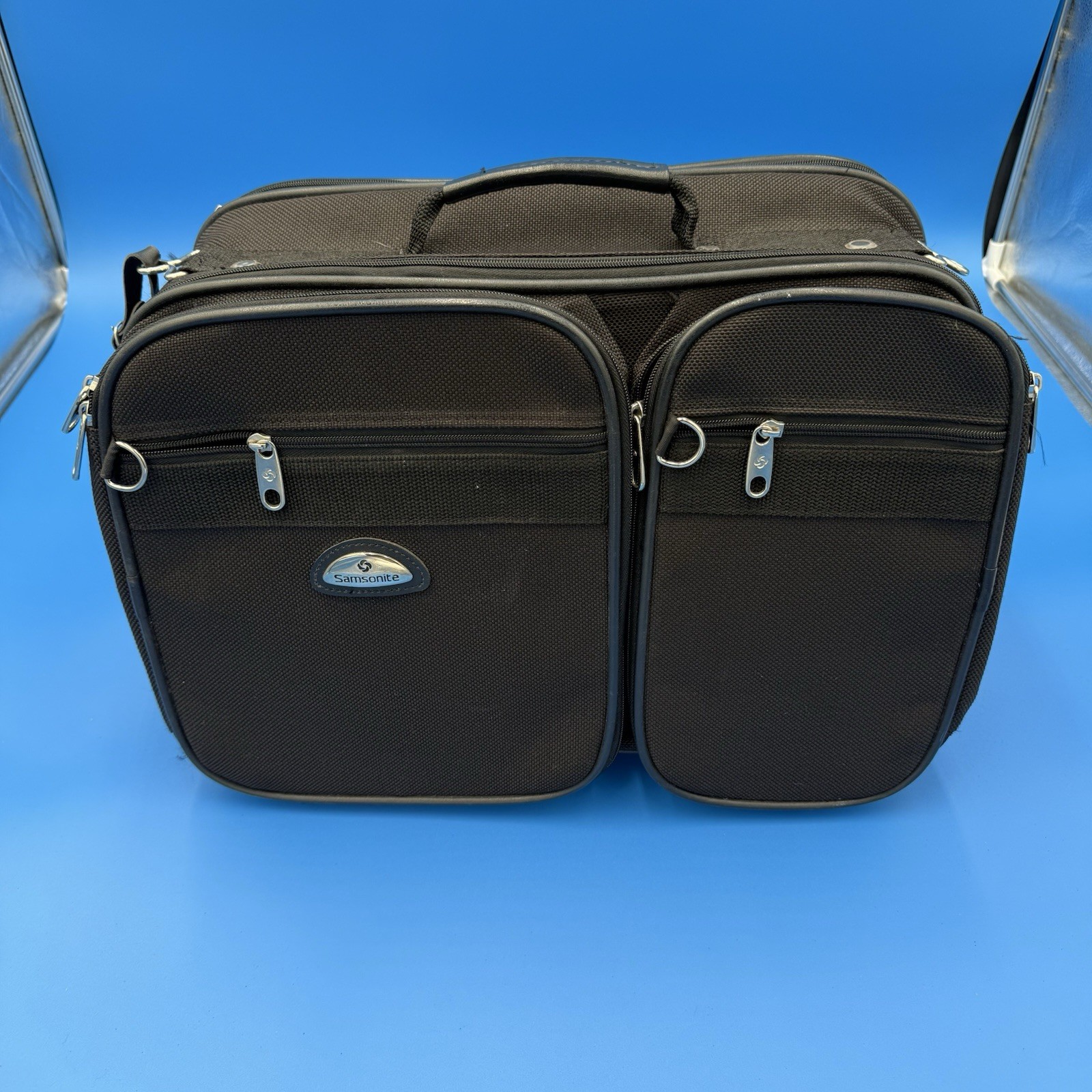 Samsonite Profile Canvas Vintage Shoulder Bag Luggage Carry On Black