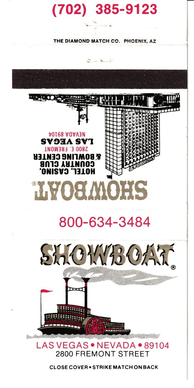 Showboat Hotel Casino Las Vegas Matchbook Cover icmsc5