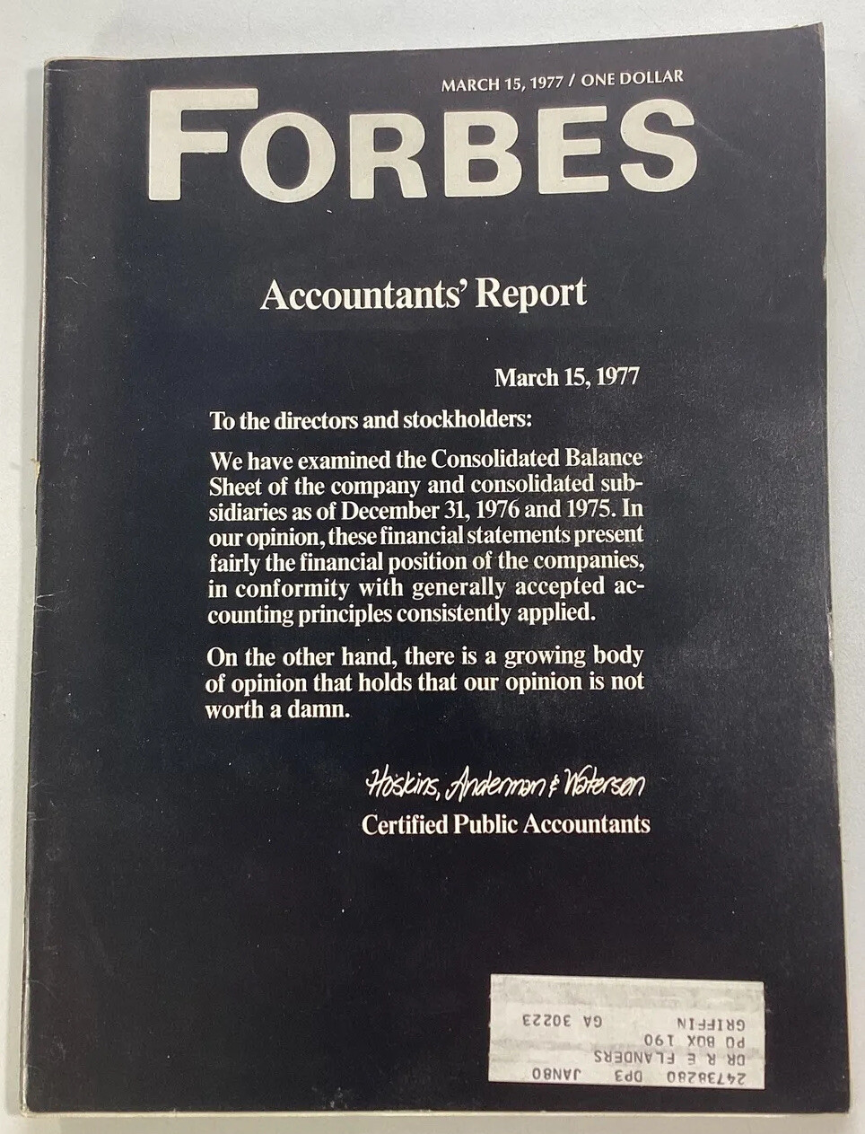 Forbes Magazine Vtg 1977 Rare Ads CPA IRA TRW Entenmann Disney IBM NASCAR GP