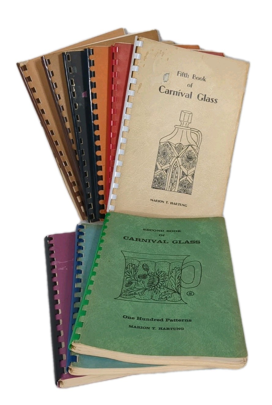 1960s Carnival Glass Identification Pricing Guides Hartung Vintage Lot of 10 