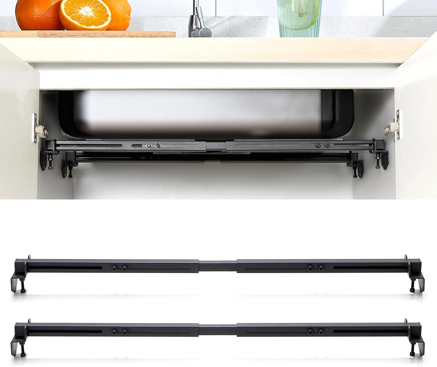 Undermount Sink Brackets Heavy-Duty Adjustable 27.5-39.4 Inches Rust-Resistant