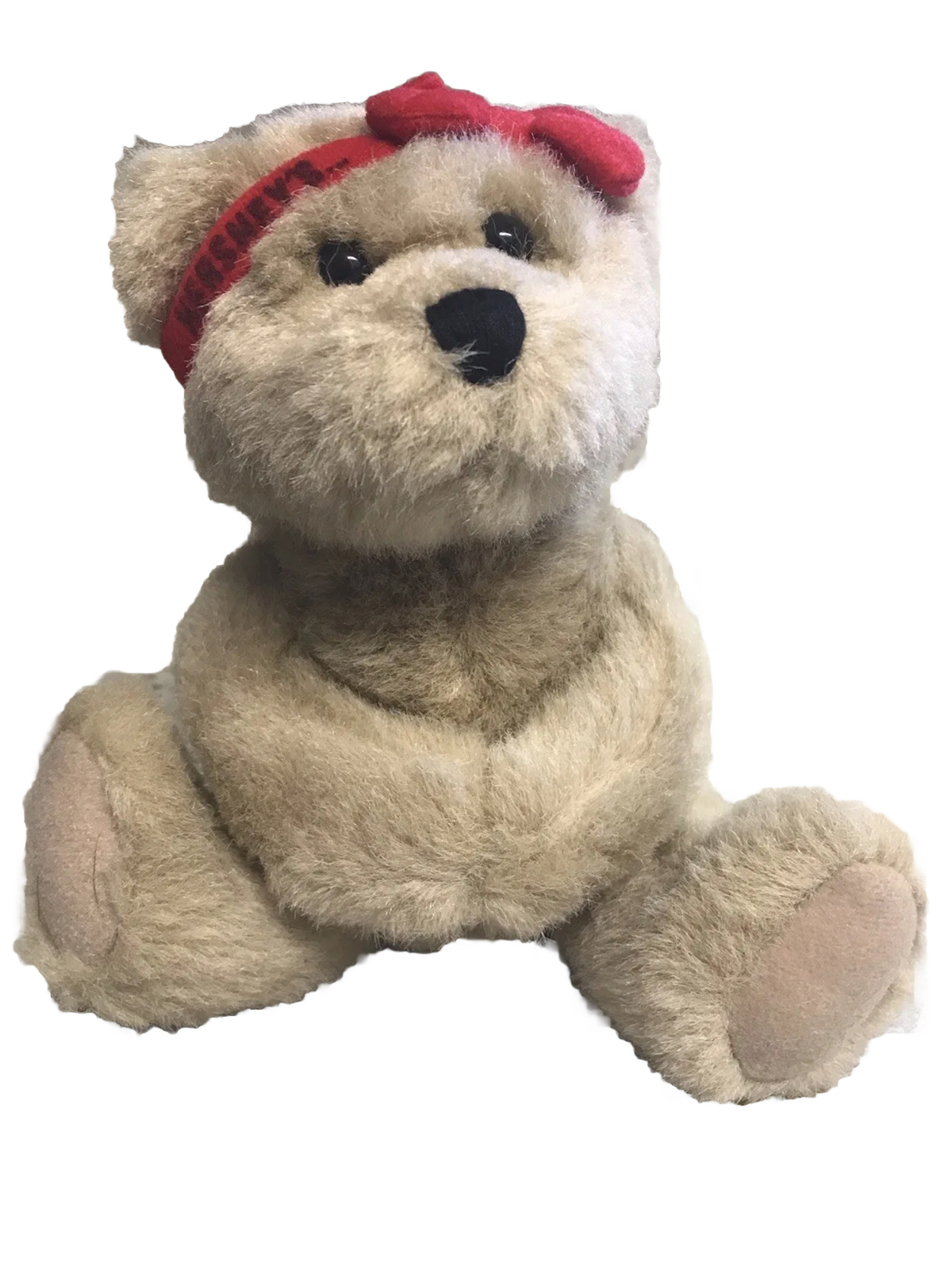 Hersheys Chocolate Plush 6" Teddy Bear With Red Headband Tan Stuffed Animal 2001