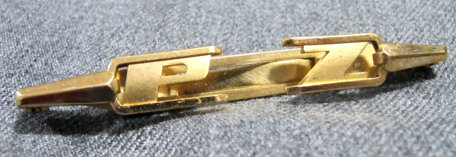 Vintage marked Anson letters PZ folding tie tack clasp