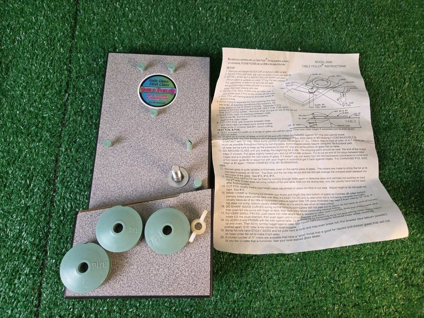 Table Foiler-Includes  Wheels for 7/32", 3/16" and 1/4" Foil-  Used  - 