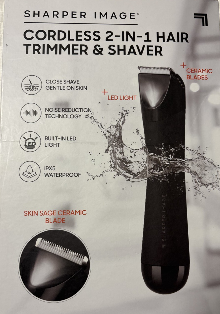 New Sharper Image Cordless 2-in-1 Hair Trimmer and shaver