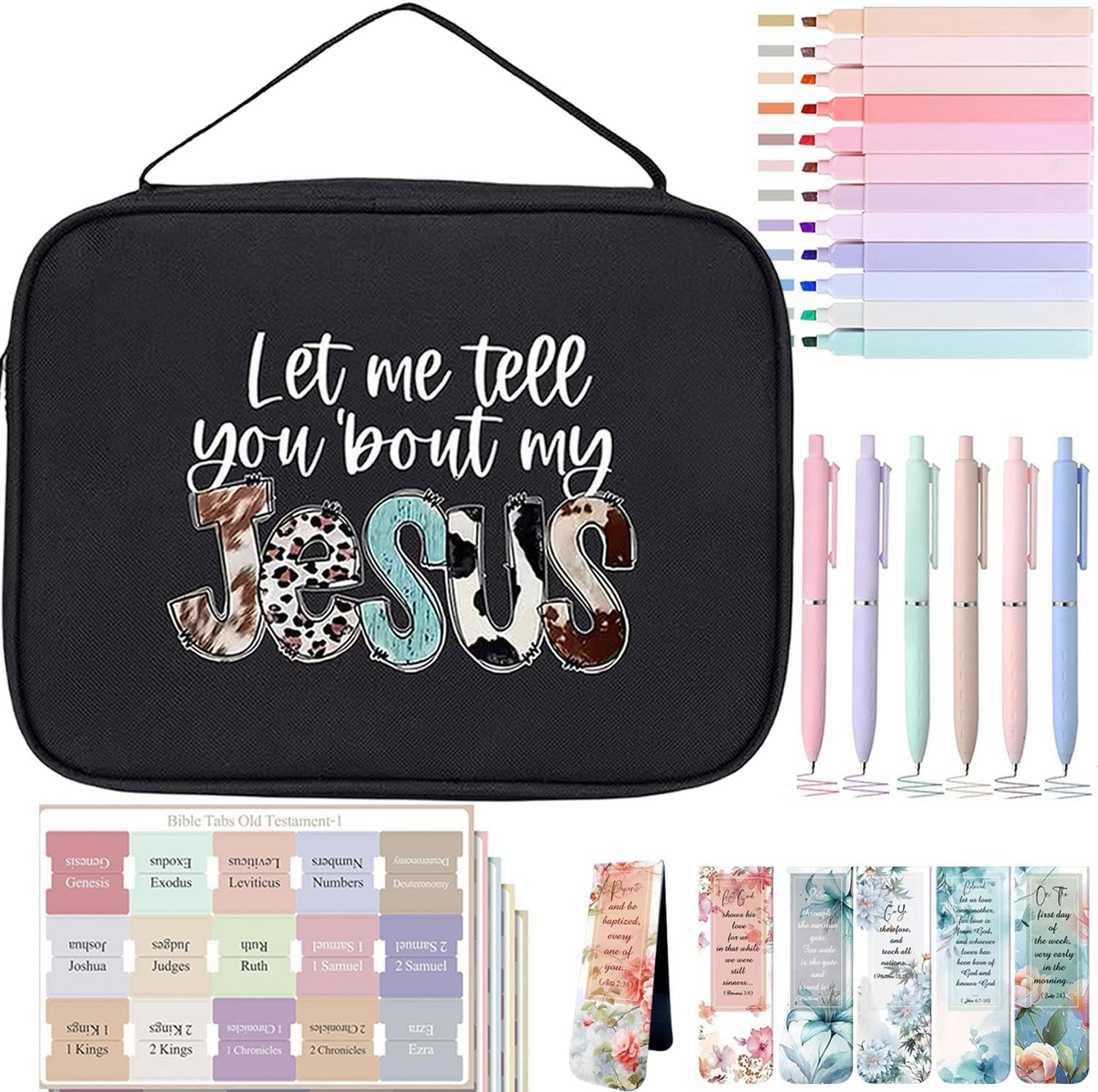 Bible Covers for Women& Girls, Durable Bible Cover Case for Women with Handles, 