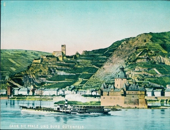 Chromo Photo Caub Kaub am Rhein, Castle Pfalzgrafenstein, Palatinate, Castle... - 10741424
