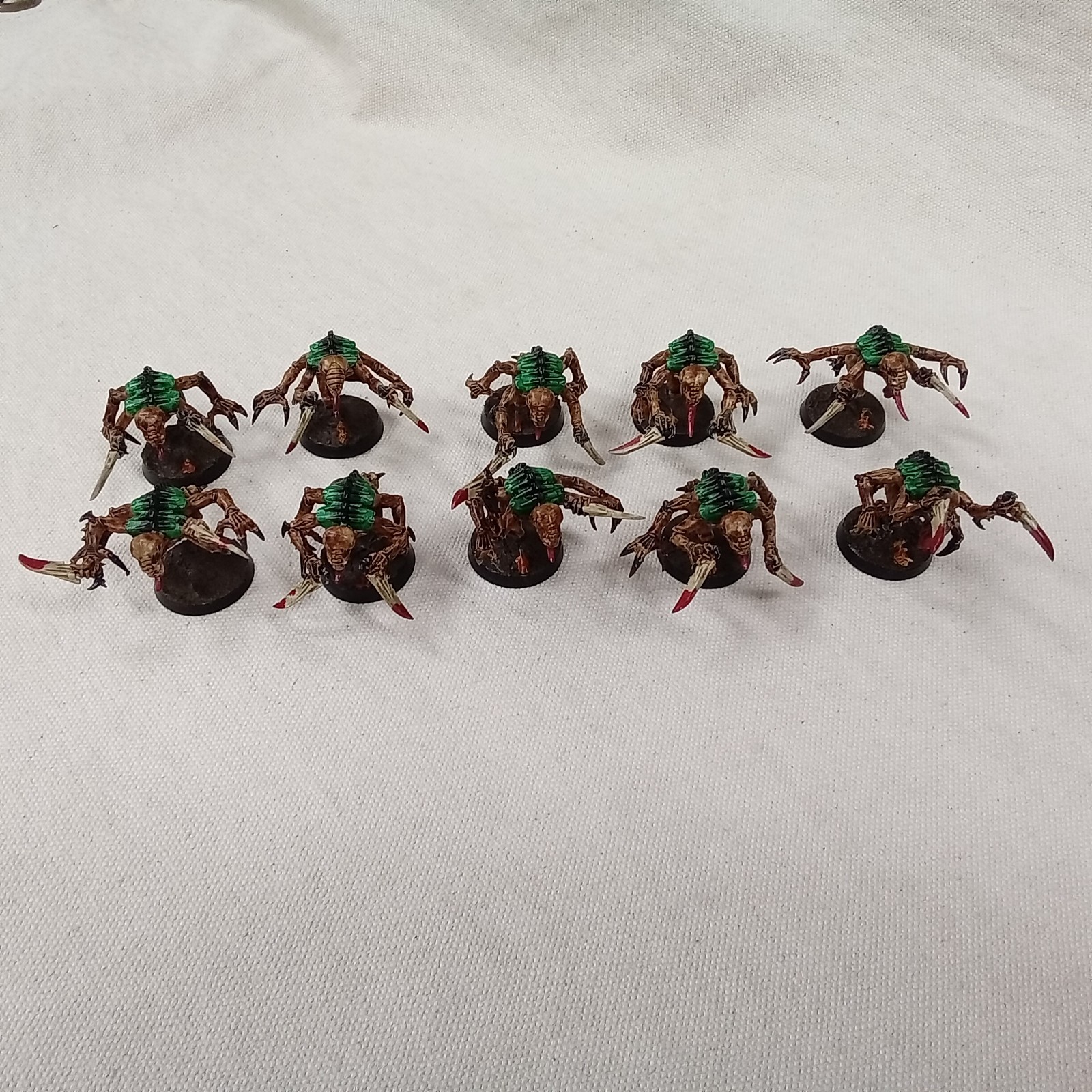 Warhammer 40K Tyranid Genestealers, lot of 10, painted