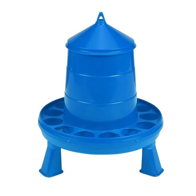 Miller Manufacturing Double-Tuf 4 Lb Plastic Poultry Feeder With Legs