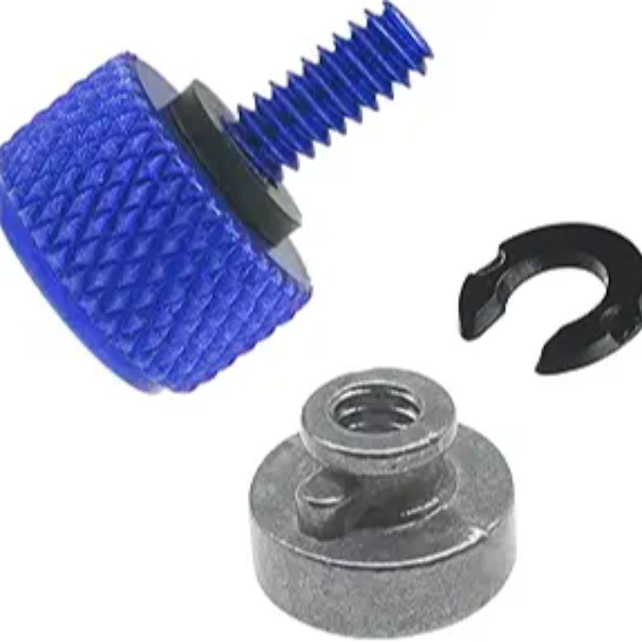 Seat Quick Mount Bolt with Nut Kit Compatible For Touring Sportster Street blue